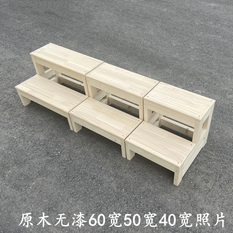 Multi-purpose customizable solid wood stairs wooden ladder ladder stool home 2-step climbing ladder climbing ladder balcony floating window