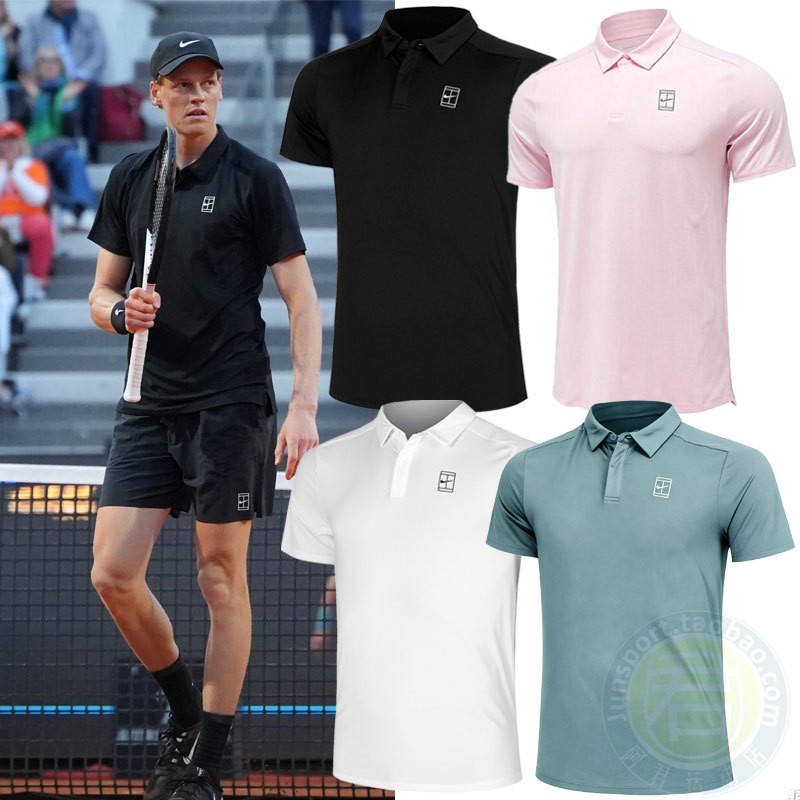 Nike Tennis Clothing Men's 2026 Summer Rome Masters Tournament Sinner Lapel T-Shirt Sports Quick-Drying Short-Sleeved Fz6908