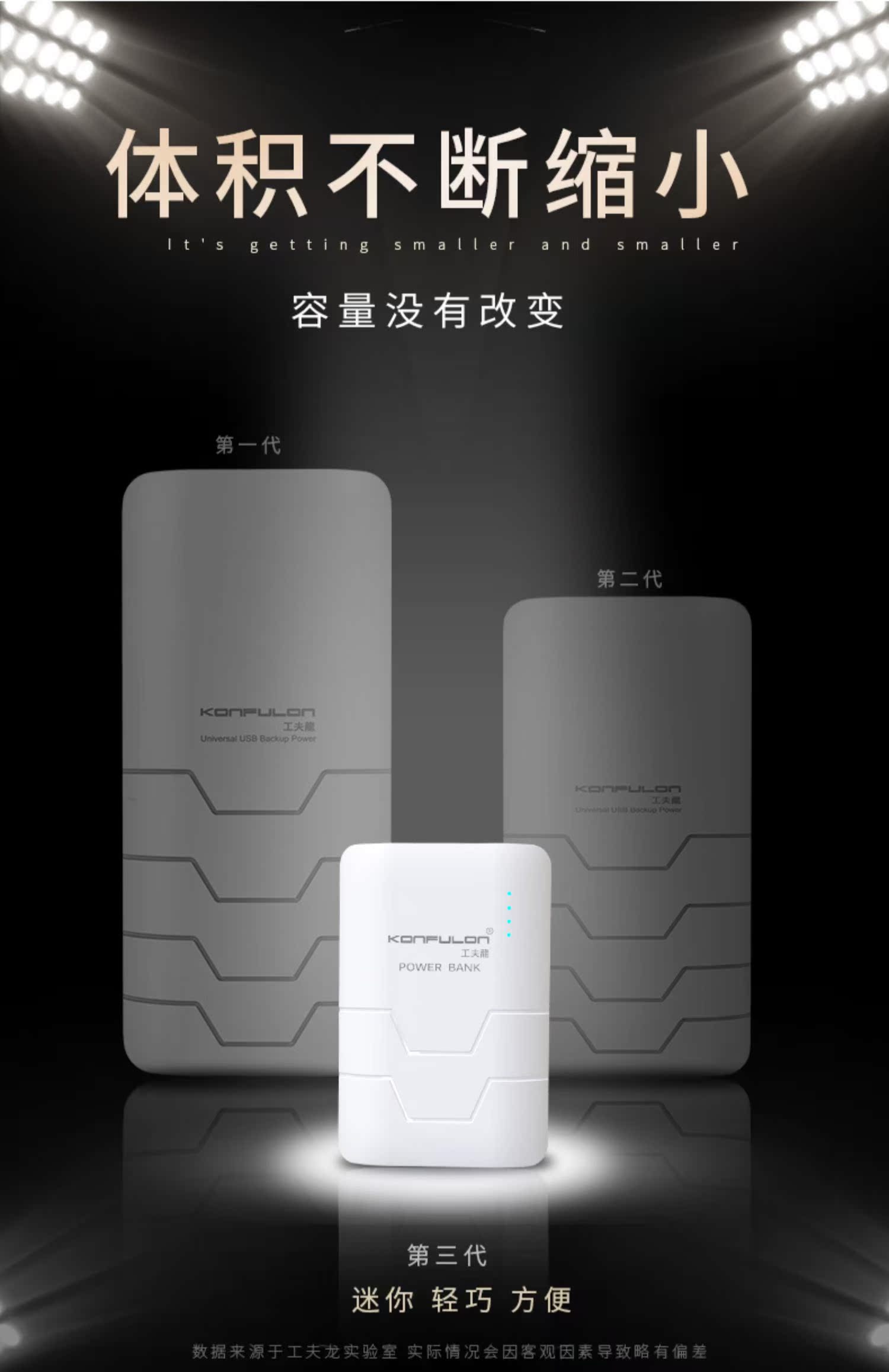 konfulon / dài thời gian viên nang sạc Po 5000 mA dung lượng cao di động nhỏ gọn điện thoại của Apple Android phổ biến điện thoại di động chính hãng gốc Mini - Ngân hàng điện thoại di động pin sac du phong