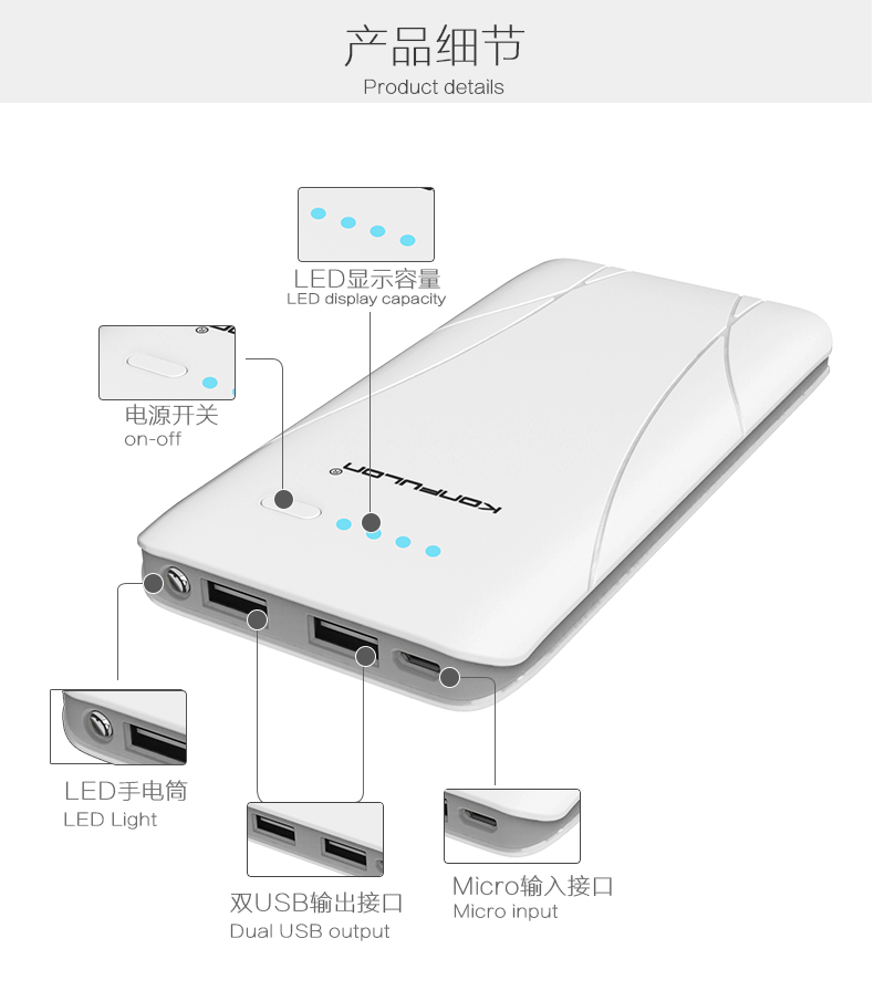 Sạc kho báu siêu mỏng điện thoại di động phổ thông di động 16000 mAh nhỏ di động đích thực di động sạc nhanh kho báu vội vã