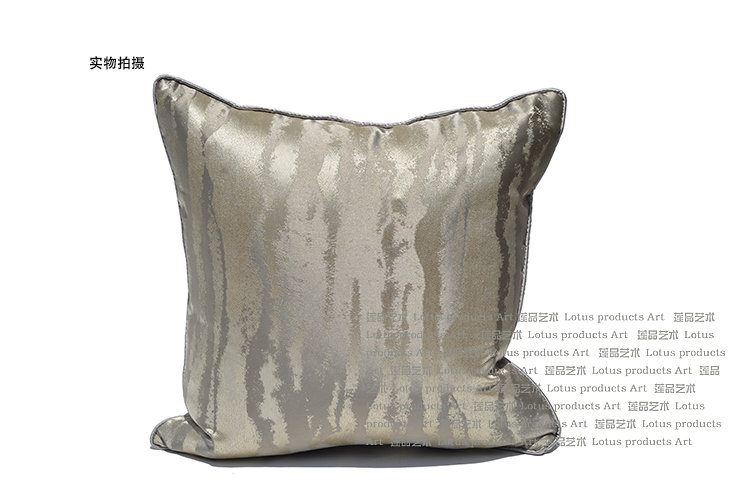 Vàng nâu và xanh satin tân cổ điển Trung Quốc lục địa gối Mỹ gối đệm vuông với đệm gối - Trở lại đệm / Bolsters gối trang trí sofa