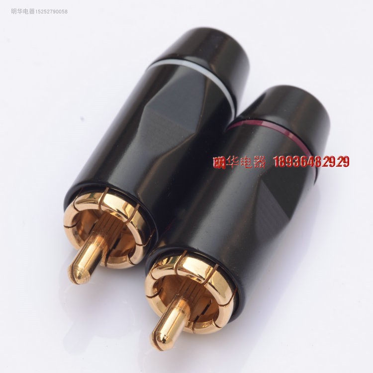 Budwei Ultra - thick copper - plated gold - plated welded RCA plug - in lotus plug signal line plug
