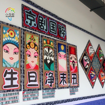 Kindergarten hanging decoration Wall decoration Chinese style Peking opera painting board DIY coloring Shengdan net end ugly painting classroom