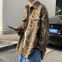 Ins Super Fire Retro BAO WEN Jacket Men's Autumn Korean Fashion Handsome Wool Jacket