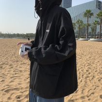 Autumn coat men Korean fashion coat loose ruffian handsome tide brand work jacket Hong Kong wind ins tide Joker jacket