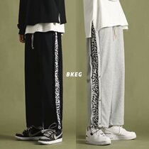 ins Port craze BAO WEN9 Sub-pants High Street hip hop casual pants lovers loose 100 lap sports Methodist pants