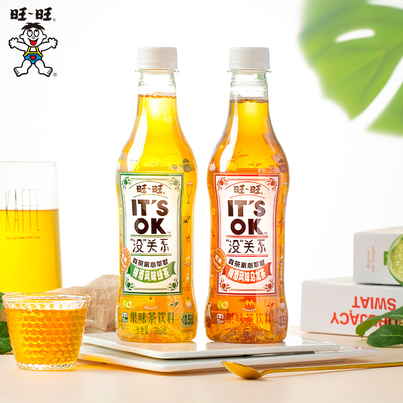 旺旺 没关系 梅酒风味绿茶饮料 380ml*6瓶 天猫优惠券折后￥22.8包邮（￥25.8-3）乌龙茶可选