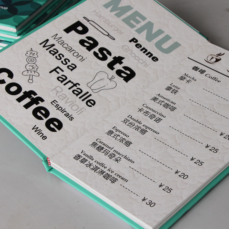 Customize upscale recipes This production Design menu Butterfly fine clothing Leather Loose-leaf Coffee Bar Western Meal Recipe Book