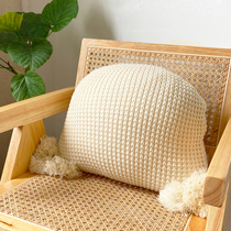 Morandi Milk Oil Color Hug Pillow Ins Knit Lean back Nordic Mind headboard pillow pure color minimalist sofa cushions