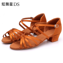 Latin dance shoes children girls dance shoes soft bottom and practice utiliti shoes girls beginners dancing sandals