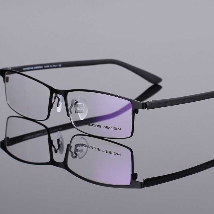 Baoshijie Tree half frame eye frame Casual men's myopia pure titanium business neutral Titanium alloy full frame eyeglass frame