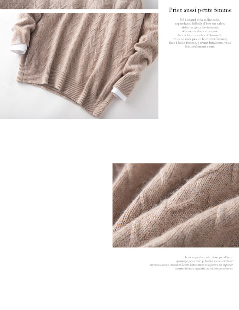 Mùa đông mới áo len đôi dày cashmere áo len cashmere nam cổ tròn áo thun dày áo len áo len màu rắn quần áo unisex