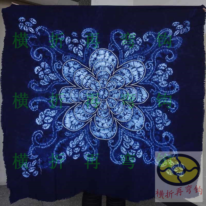 Featured Yunnan Bai family pure hand-made 120cm x 120cm Zazhen Tea Table Cloth 1 2x1 2m]