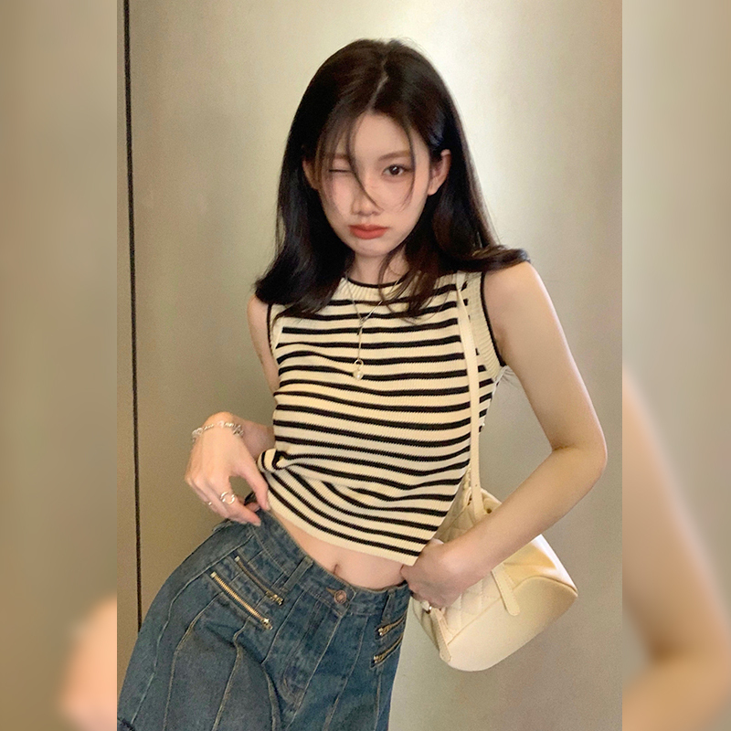 Big Sale Flash Sale ~ Brand Discount Counter Withdraws Women's Clothing, Little Girls' Stripesd Short Camisole Sexy