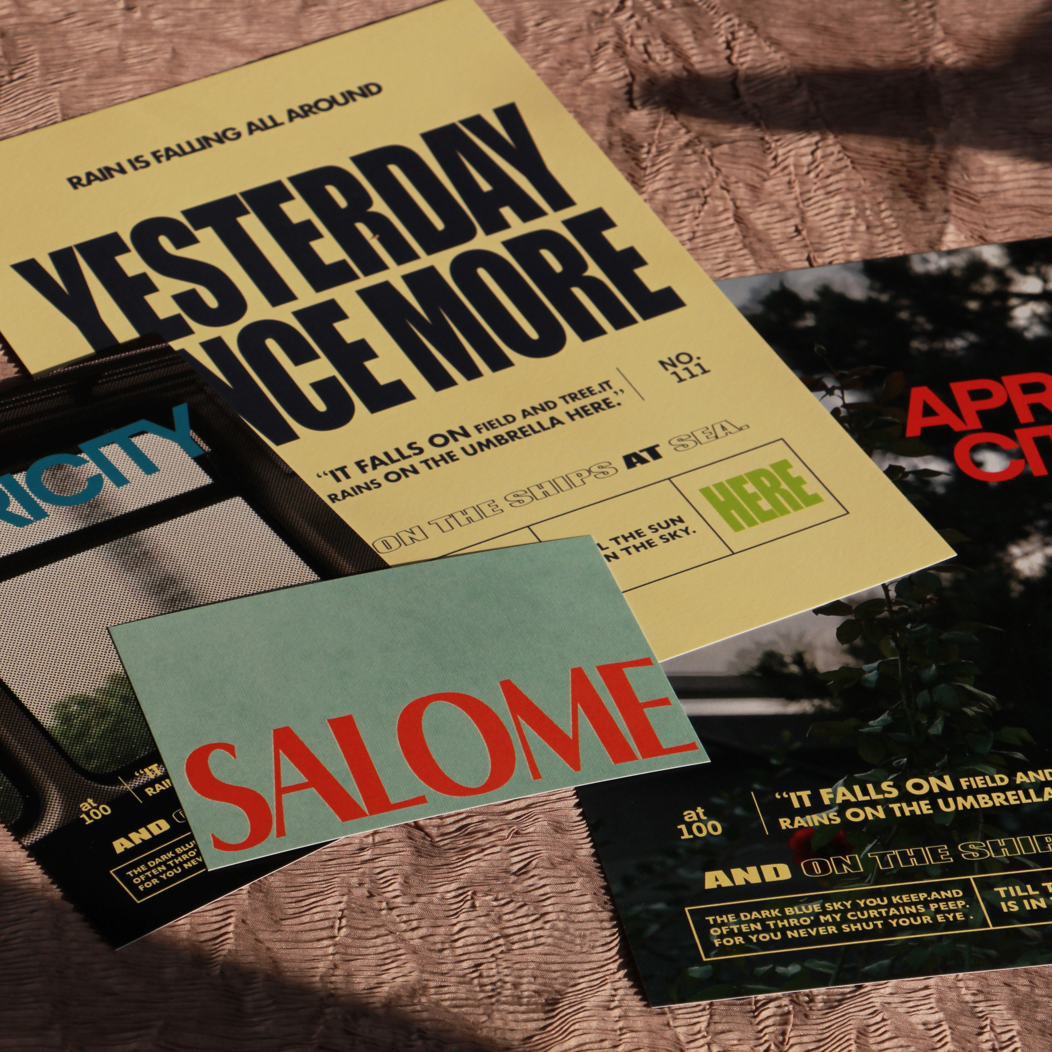 LuuJ Retro Decoration Poster Deck Letters Collision Color Design Wall Collage-Taobao