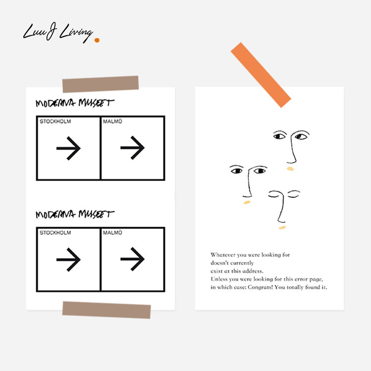 LuuJ Brief Mini Seanewspaper Design Postcard Black & White Modern Wall Decoration