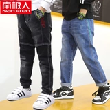 南极人 Детские штаны, джинсы для мальчиков, тонкие повседневные брюки, осенние, подходит для подростков, в западном стиле