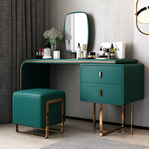 Light luxury dresser storage cabinet One bedroom multi-functional small apartment Dark green 1 Nordic dressing table retractable
