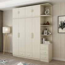 Simple modern economy two three four door wardrobe European plate combination bedroom overall wooden five or six door large wardrobe