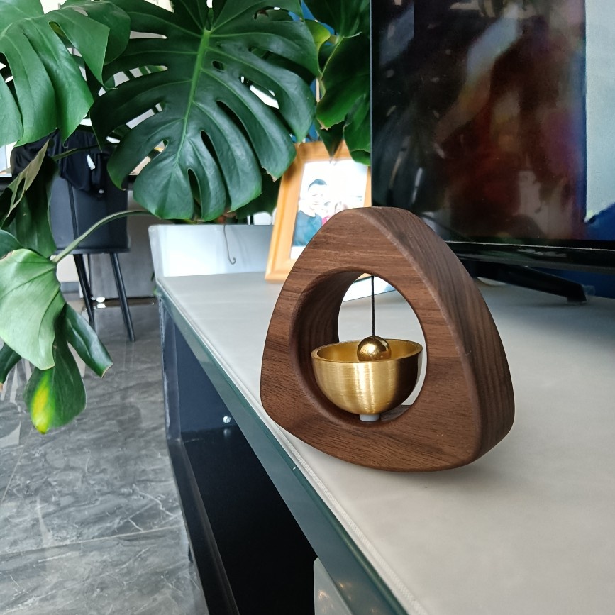 Original North American black walnut natural log pure copper bell gift creative windbell hanging windbell door fridge