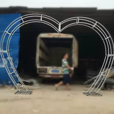 Wedding arch shelf Truss heart-shaped door heart-shaped door shelf wedding props wedding flower door wedding arch round Love