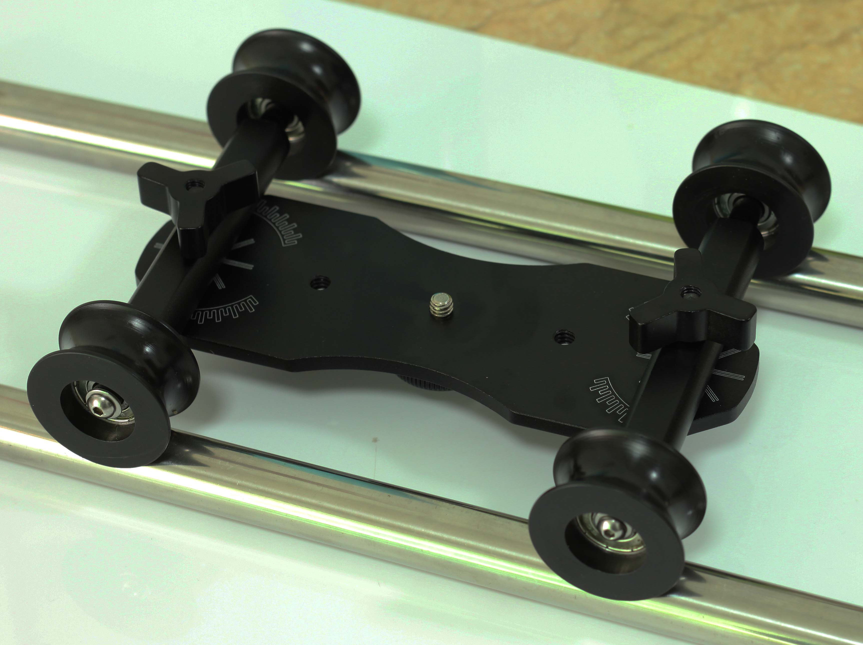 Camera railcar DIY recessed wheel railcar Pulleys Car shooting dolly table Tabletop Railcar Kit