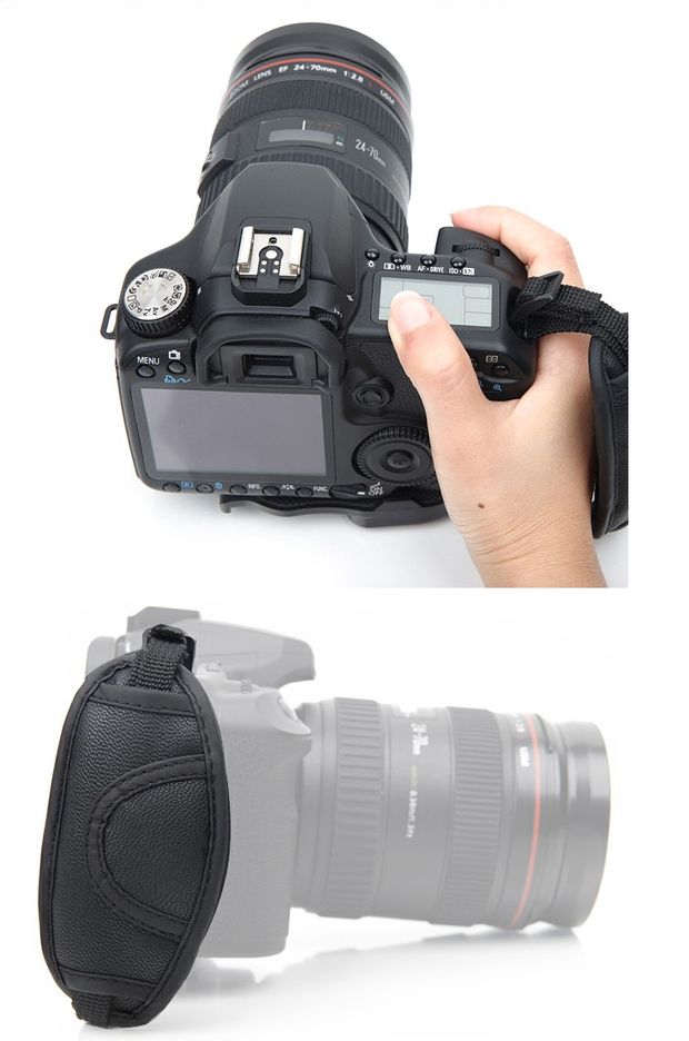 Máy ảnh DSLR cố định dây đeo cổ tay hình bầu dục dây đeo cổ tay dây đeo vai phổ quát dây đeo cổ tay PU da dây đeo cổ tay - Phụ kiện máy ảnh DSLR / đơn chân máy ảnh giá rẻ