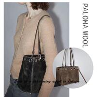 PALOMA WOOL 24 new first-layer cowhide metal multi-space crack commuter tote bag from Spain