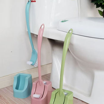 Long-handled toilet brush set, home toilet soft-bristled brush, multi-functional toilet cleaning brush, special toilet brush