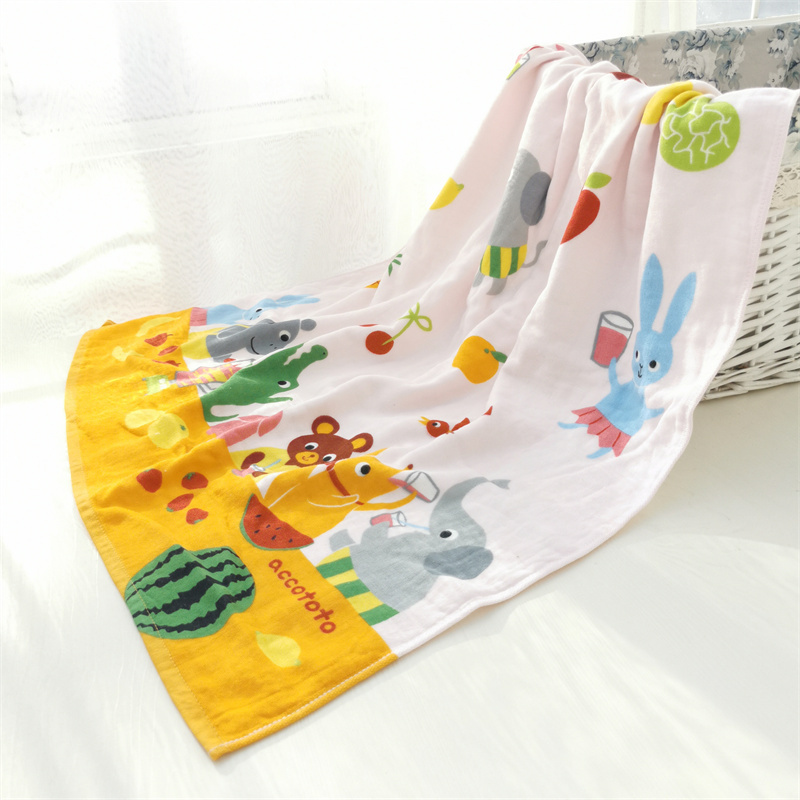 Export Export Pure Cotton Cute Animal-Themed Children's All-Cotton Face Towel, Soft and Absorbent, 130*70 Export Export Pure Cotton Cute Animal-Themed Children's All-Cotton Face Towel, Soft and Absorbent, 130*70