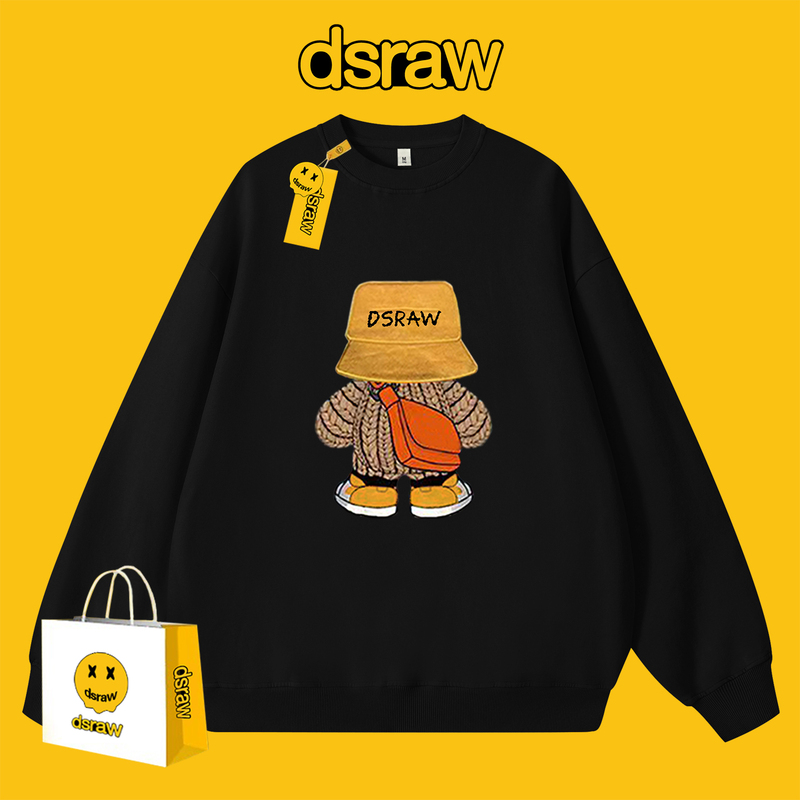 【Brand Zone】Dsraw Official Collaboration | Authentic Outlet Products | New Autumn Round-Neck Men's Sweatshirt for Couples, High-End