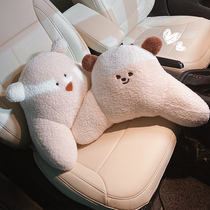 Car waist waist cushion cute goddess plush car pillow office seat waist pillow car supplies