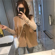 Mùa thu đông 2018 của phụ nữ mới Hàn Quốc đoạn ngắn tóc cừu không tay áo vest nữ sinh viên là áo vest mỏng