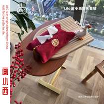 Lilc Family Wedding Home Happy Words Embroidered Paper Towels Box Wedding Bum Flow Su Pumping Paper Cover Living-room Bedroom Decorative Velvet