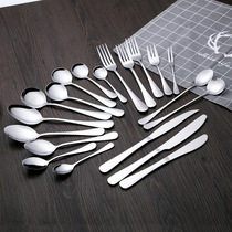 Custom Thickened Stainless Steel Steak Knife West Dining Knife Fork Cutlery Stir Spoon Long Handle Spoon Coffee Spoon Watermelon Spoon