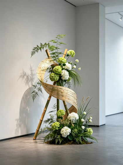 Chinese-Style Simulated Bamboo Landscape Indoor Plants Entrance Hall Office Floor-Standing Ornaments Decoration Landscape