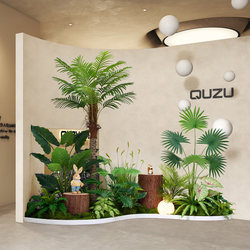 Simulated Green Plant Landscaping Combination for Corner Arrangement, Entrance Hall, Indoor Landscape Plants, Artificial Trees, Staircase Corner Decorative Ornaments