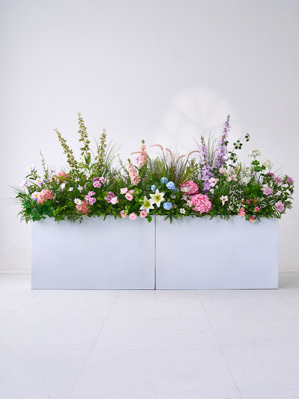 Monet's Garden Artificial Flower Landscaping Indoor Flower Trough Decoration Ornaments Popular Photo Spot Green Plants Fake Flower Decorations