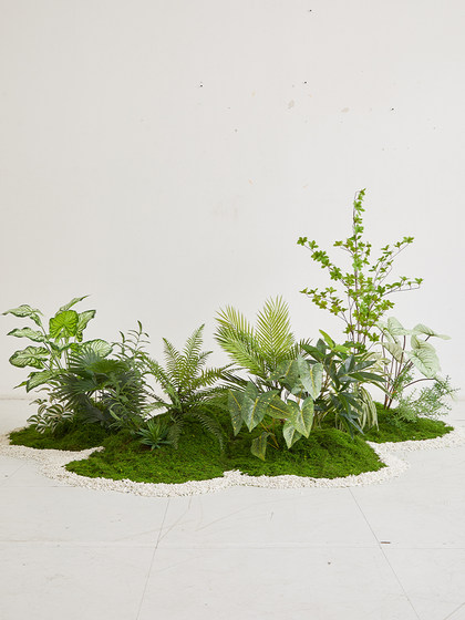 Simulated Green Plants for Landscaping, High-End Light Luxury Micro-Landscape, Indoor Courtyard, Bionic Fake Plants, Floor-Standing Ornaments, Decoration and Arrangement