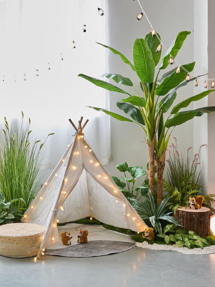 Camping-Style Large Artificial Green Plant Landscaping Combination, Outdoor Trendy Artificial Plants, Indoor Landscape Decoration
