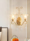Bedroom Bedside Crystal Wall Lamp, French Pastoral Living Room Background Wall Lamp, American Retro Light Luxury Corridor Aisle Lighting Fixtures