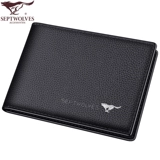 Septwolves, мужской высококлассный защитный чехол для водительских прав, картхолдер, из натуральной кожи, 2 в 1