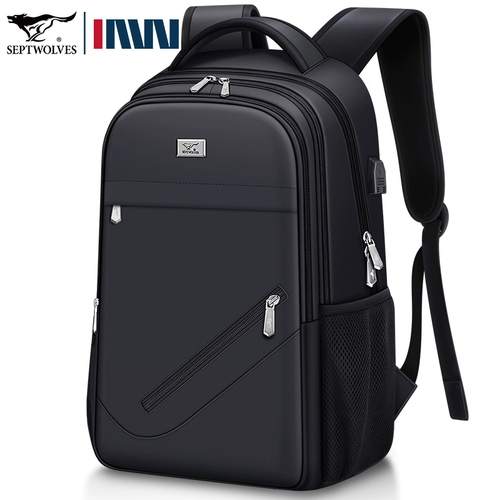 Septwolves, мужской вместительный и большой ноутбук для путешествий, школьный рюкзак, бизнес-версия