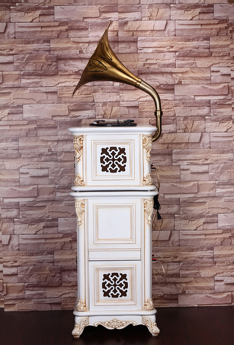 máy nghe nhạc đĩa than tiếng anh Jue trang trí máy ghi âm sừng lớn máy ghi âm sáng tạo retro cổ điển máy ghi âm vinyl cổ điển Châu Âu âm thanh gỗ rắn 	giá máy nghe nhạc đĩa than