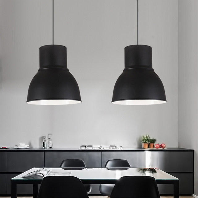 Modern Minimalist Dining Room Bedroom Cafe Bar Internet Cafe Office Aluminum Pendant Light Single Head Shopping Mall Fishing Line Pendant Light