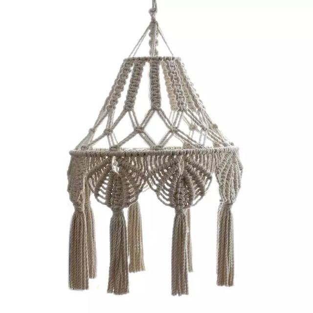 Bohemian Hand-Woven Living Room Lamps Nordic Style B&B Hotel Bedroom Bedside Decoration Literary Small Chandelier