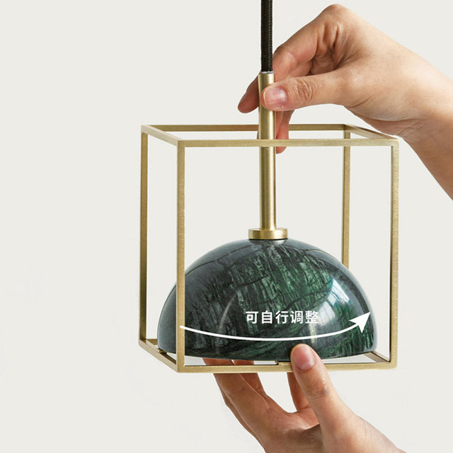 Simple Nordic Post-Modern Marble Creative Dining Room Spotlight Lamp Bedroom Bar Counter Window Single-Head Bedside Pendant Lamp