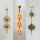 Nordic long glass golden wall lamp designer modern simple sales department villa study walkway lamp