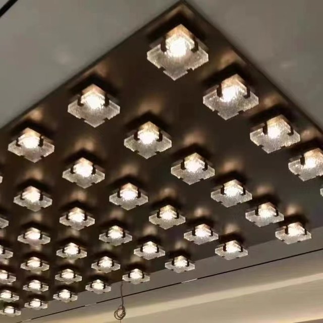 Hotel Lobby Entrance Light, Lobby Entrance Light, Square Glass Ceiling Light, Entrance Hallway Corridor Balcony Light