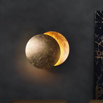 Solar Eclipse Moon Wall Lamp Italian Designer Staircase Corridor Aisle Background Wall Trendy Living Room Bedroom Bedside Lamp